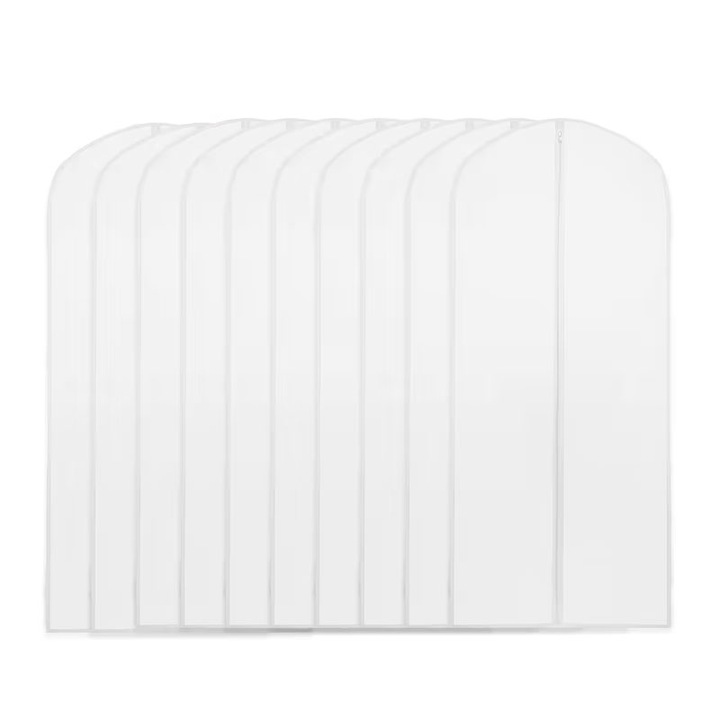 Комплект от 10 калъфа за дрехи, Rqiurpn, PEVA, прозрачен, 60-инча