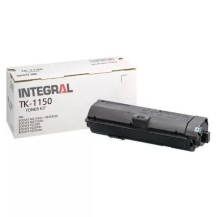 Toner Integral pentru Kyocera TK-1150, 3, 000 pagini, Compatibil cu Ecosys M2135dn, M2635dn, M2735dw, P2235dn, P2235dw, Negru
