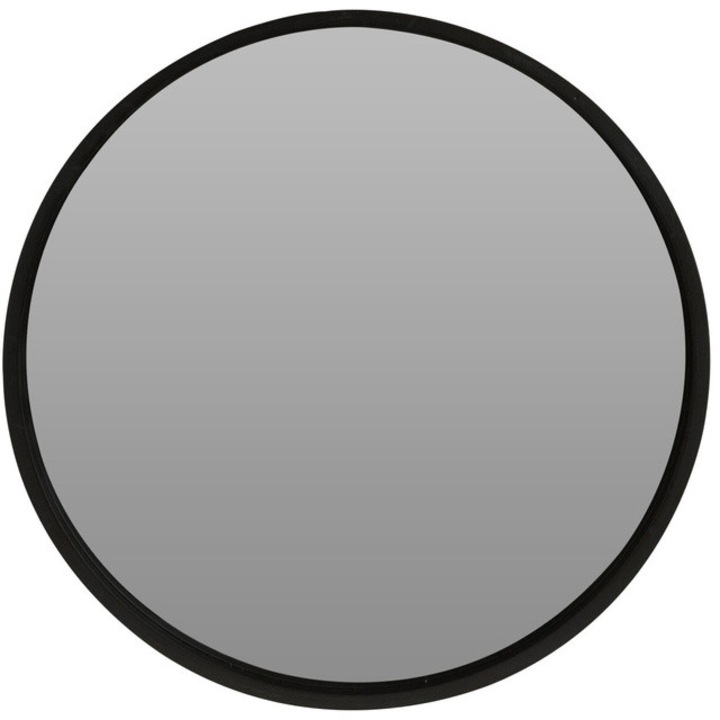 Oglinda rotunda, Minimal, 50 cm, negru - negru