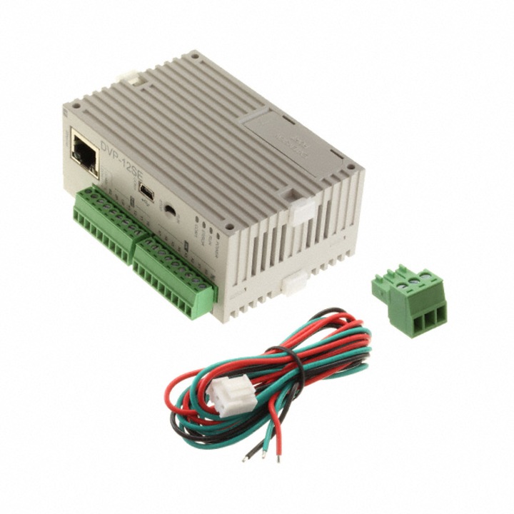 Modul de baza, PLC ethernet DVP12SE11T, 24 VDC, 8 intrari, 4 iesiri ...