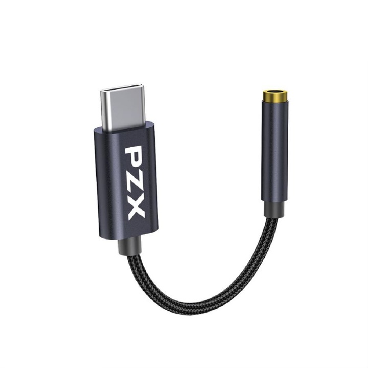 Адаптер USB C към 3.5mm PZX 1507, От Type-C (мъжки) към 3.5 мм. жак (женски)