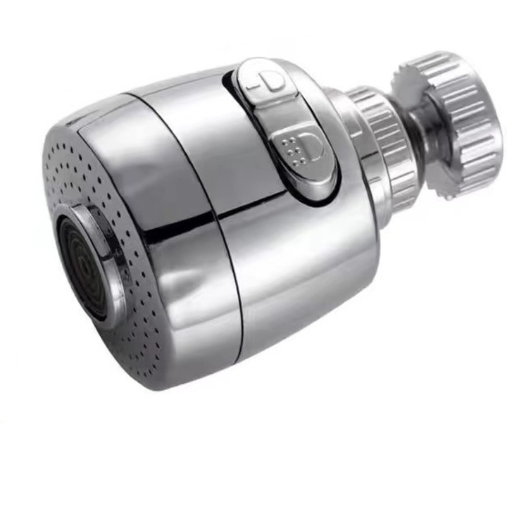 Cap rotativ pentru robinet, economizor de apa, crom, Compatibil 55/64"/15/16", 7.5cm