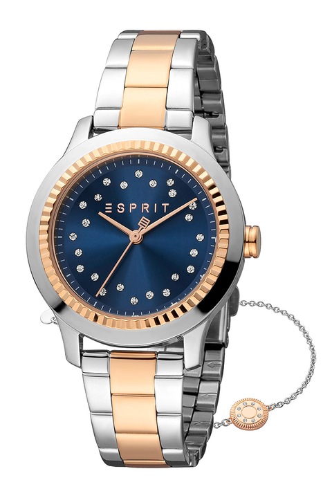 Esprit, Двуцветен часовник от неръждаема стомана, Rose Gold, Сребрист