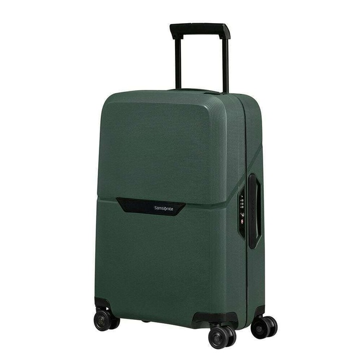 Куфар Samsonite Magnum Eco 81, Рециклиран полипропилен, TSA код, 4 колела, Forest Green, 81x55x36 см