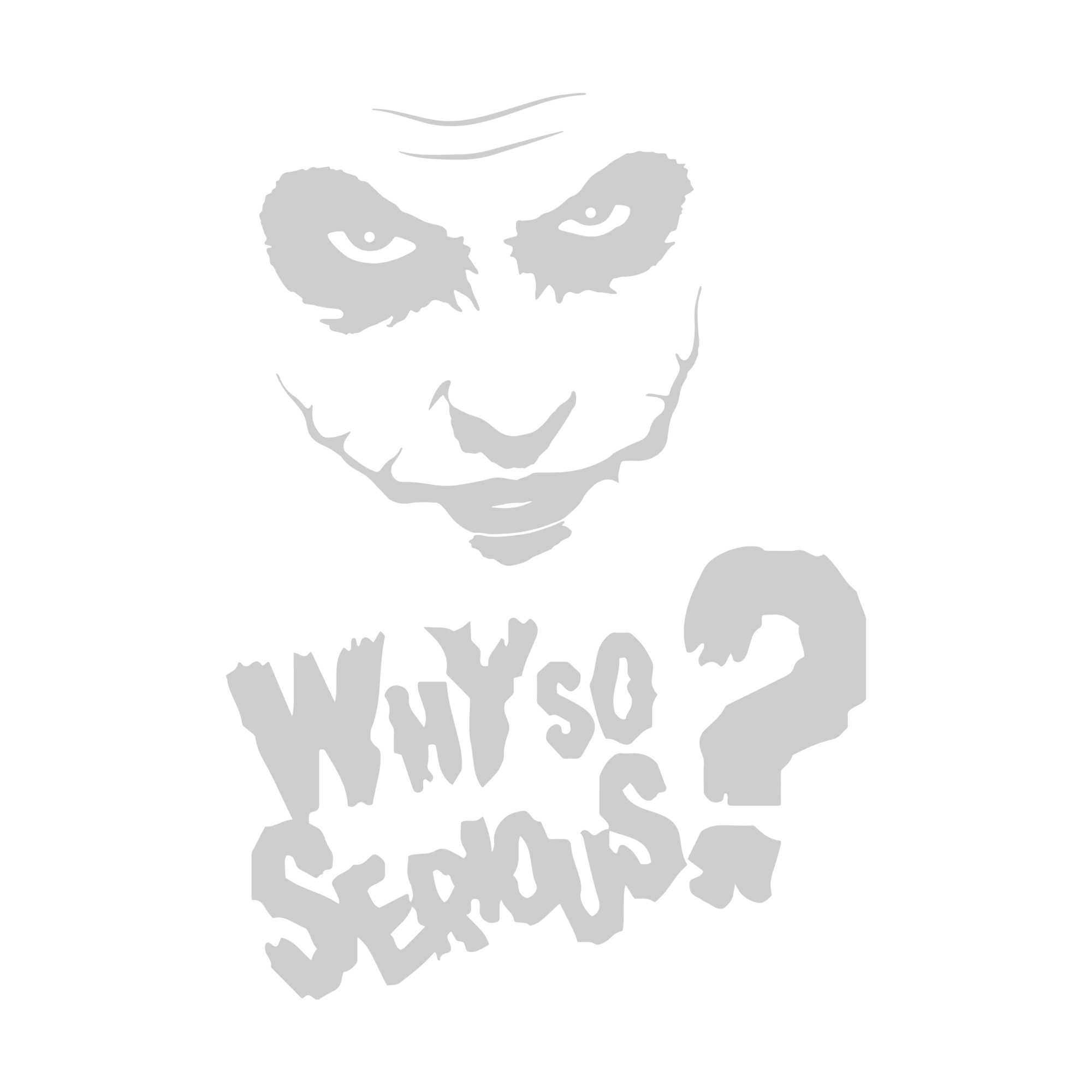 WHY SO SERIOUS　 Sticker Why So Serious, negru, 30x27cm - eMAG.ro