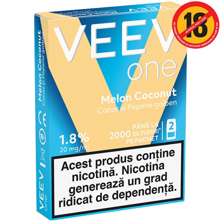arome veev one Veev One Pret Romania Consumabile tigari electronice Veev One Melon  Coconut, 1.8%, 2 buc
