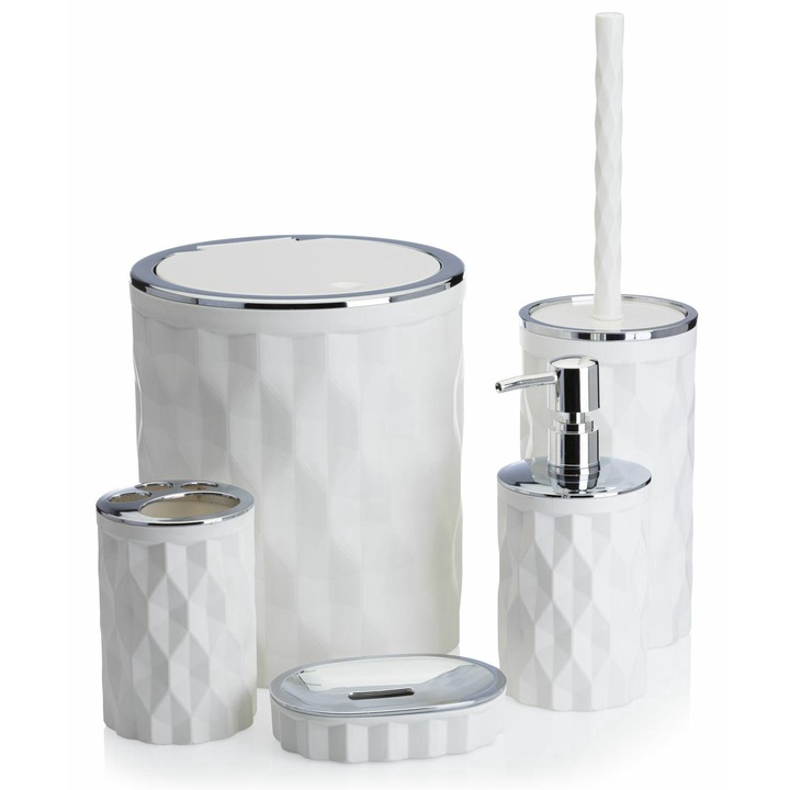 Set De Baie, Howhomely, Reina, Functionalitate La Cel Mai Inalt Nivel, Materiale De Cea Mai Inalta Calitate, Finisaje Cromate, Alb/Argintiu