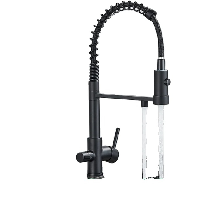 Konyhai csaptelep, Sárgaréz, szűrt víz, Fekete