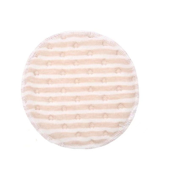 Set 10 Tampoane Alaptare, Lavabile, Viscose de Bambus, Bej, 4.6"