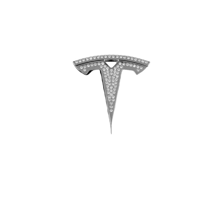 Set Ornamente Volan, Model Tesla, Cristale Stras, Zinc Alloy, Argintiu