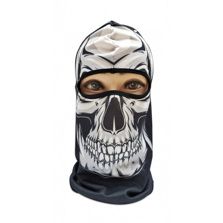 Cagula Cu Design Schelet, Albainox,Poliester, Alb/negru, One size