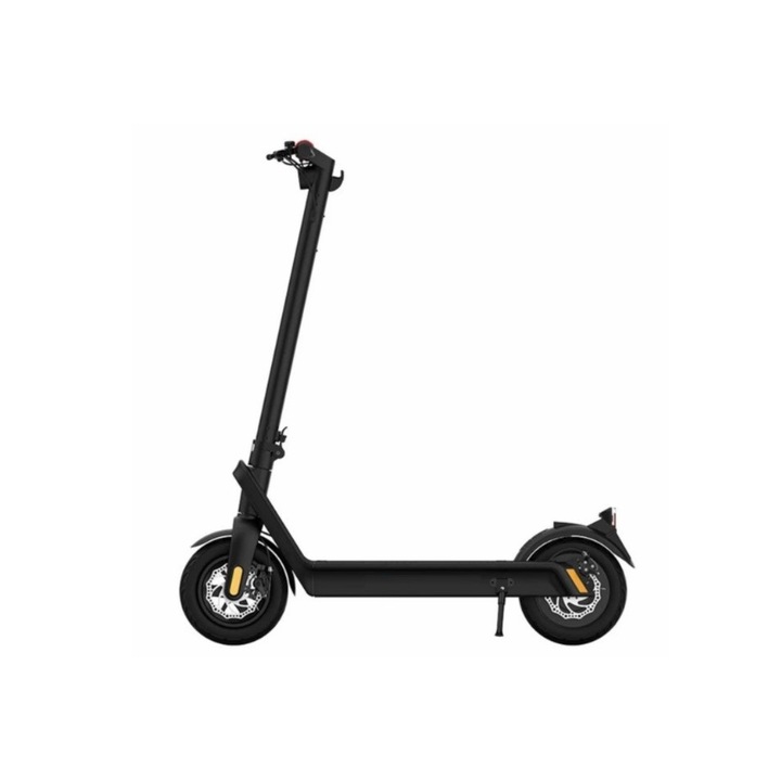 Електрическа тротинетка, Bluetooth, 10 инча, 1100 W мотор, максимален пробег 100 км, максимална скорост 40 км/ч, сменяема батерия, черна, Сгъваема