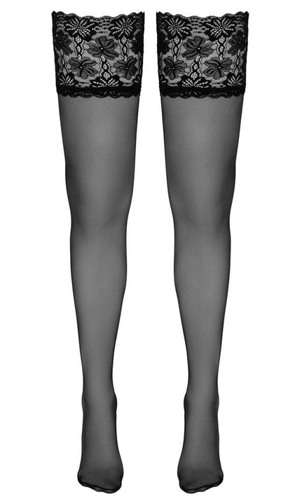 Cottelli Collection szexi harisnyanadrág, poliamid, spandex, 15 cm, fekete