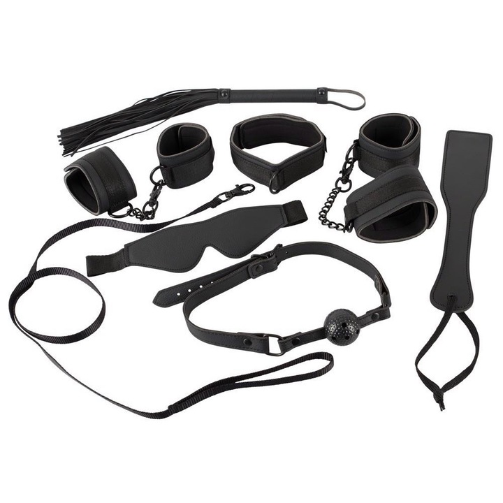 Set BDSM, Bad Kitty, 7 piese, negru