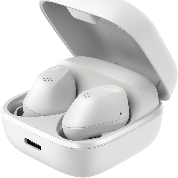 Слушалки за поставяне в ушите Sennheiser ACCENTUM, True Wireless, Bluetooth, микрофон, бели