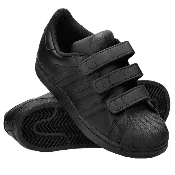 Детски маратонки Adidas, Кожа, Черен, Черен