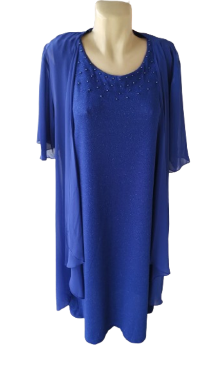 Rochie de ocazie din elastan, Albastru, Albastru