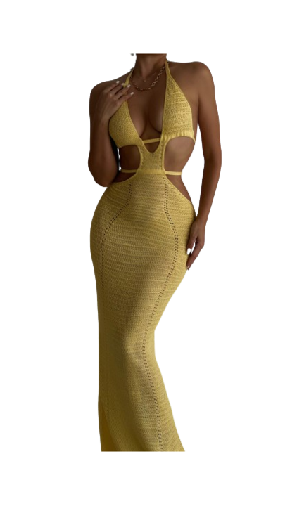 Жълта рокля olivia, Жълт