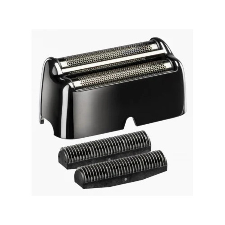 Set Cutit si folie de schimb pentru Shaver BaByliss Pro UV Double, Comaptibil cu FXLFS2E, Tehnologie de ras precisa, Negru