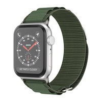 Curea Textil Alpine Loop compatibila cu Apple Watch Ultra 4/12/Ultra 3/11/SE 3/10/Ultra 2/9/Ultra/8/SE 2/7/6/SE/5/4/3/2/1 - 42/44/45/46/49MM CASEY STUDIOS™, Ajustabila, Respirabila, Bratara Ceas Smartwatch, Accesoriu de Schimb, Verde Inchis