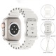 Силиконова каишка Ocean Loop, съвместима с Apple Watch Ultra 2/Ultra/SE/9/8/7/6/5/4/3/2/1 - 42/44/45/49MM CASEY STUDIOS™, регулируема, дишаща, бяла