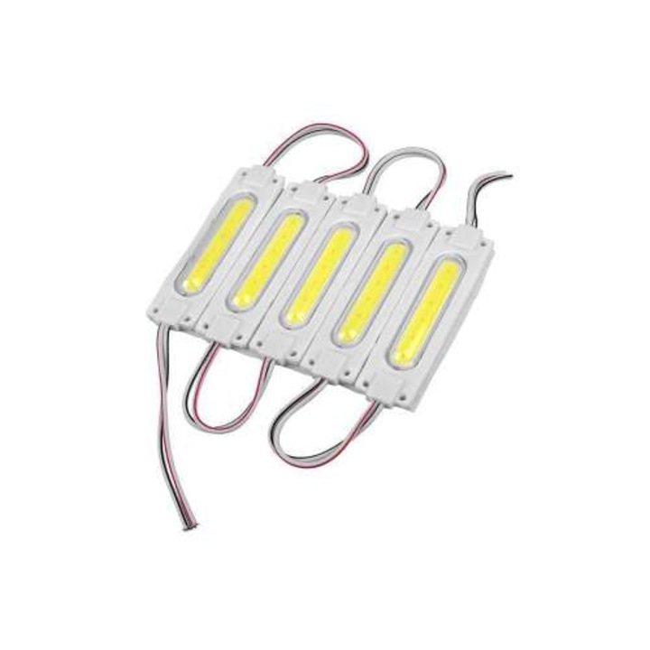 Led auto, GyafiTuning, COB, lumina alba calda, 12V