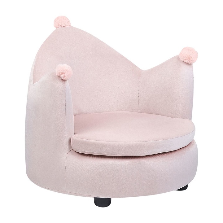 Rózsaszín bársony gyerekszék Vega