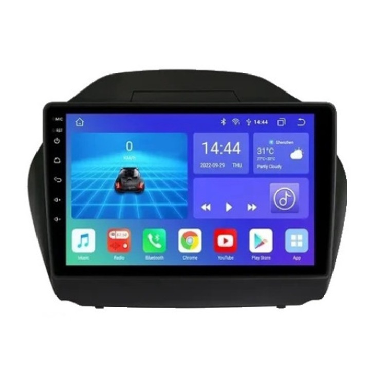 Ossuret S7 8 magos 6GB+128GB autós multimédia lejátszó Hyundai ix35-höz, Android 12, 10.1" érintőképernyő, GPS, Carplay, Android Auto, WiFi