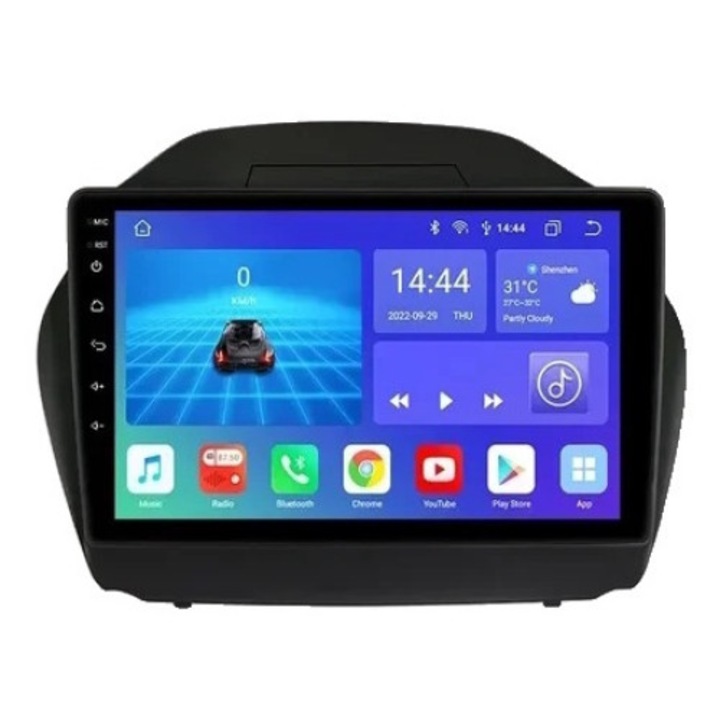 Autós multimédia lejátszó, Ossuret S8 8 mag 8GB+128GB, Hyundai ix35-höz, érintőképernyő 10.1", Android 12, GPS, Carplay, Android Auto