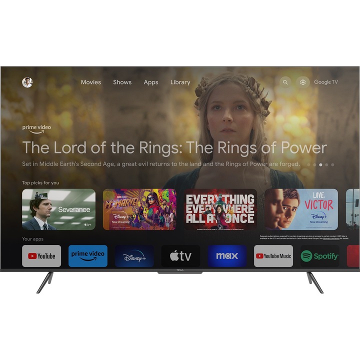 Televizor Tesla 75S635BUS, 189 cm, Smart Google TV, 4K Ultra HD, Clasa F
