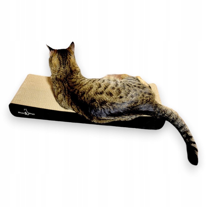 Jucarie de zgariat pentru pisici, Mruu&Pruu, carton, Sigma, Negru