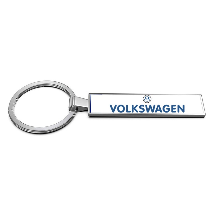 Breloc metalic Auto model Volkswagen, Betaprint, Argintiu
