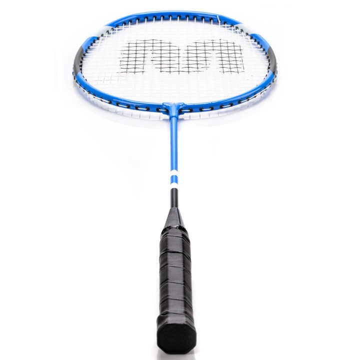 Set badminton Sofia CONCEPT®, 2 Rachete, 6 Fluturasi din Pene, Aluminium, Husa Transport, Blue/Black