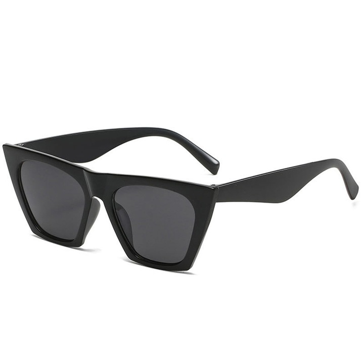 Слънчеви очила Sunglasses (5154) за жени, PC рамка и стъкло, квадратни черни / сиви Negru