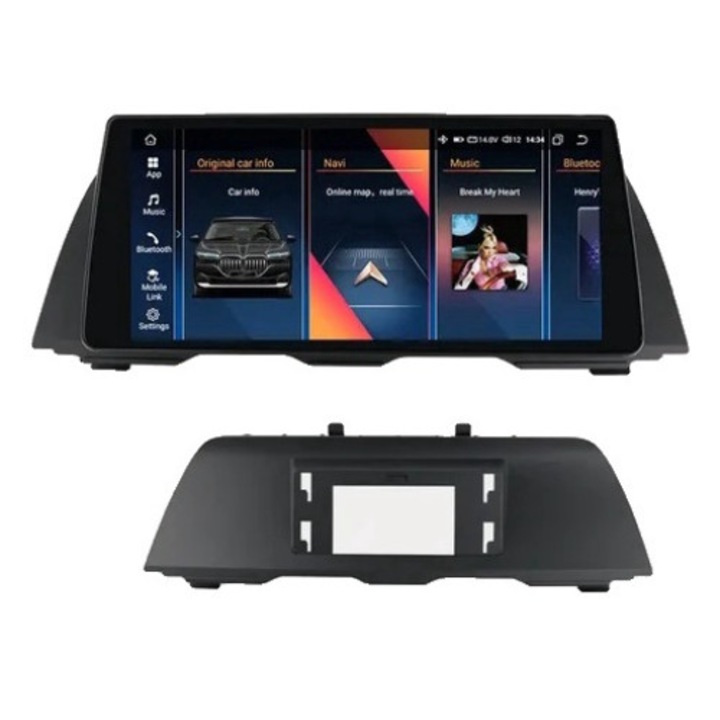 Navigatie GPS 10.33", Ecran QLED, Rezolutie 1600x720, Control Vocal AI, Carplay Wireless, Android 12, 8GB RAM, 128GB Stocare, Multicolor, pentru BMW Seria 5 F10/F11 (2011-2016)