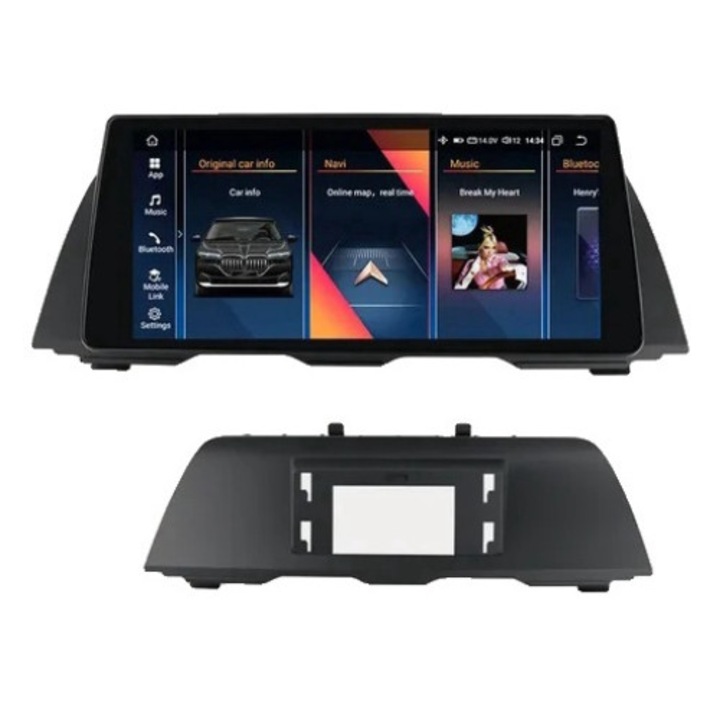 Navigatie GPS 10.33", Ecran QLED 1600x720, Control Vocal AI, Carplay Wireless, Android 12, 8GB RAM, 128GB, pentru BMW Seria 5 F10/F11, Multicolor