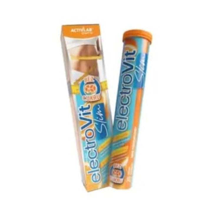 Étrend-kiegészítő ActivLab Electrovit Slim, pezsgőtabletta, narancs ízű, 20 darab