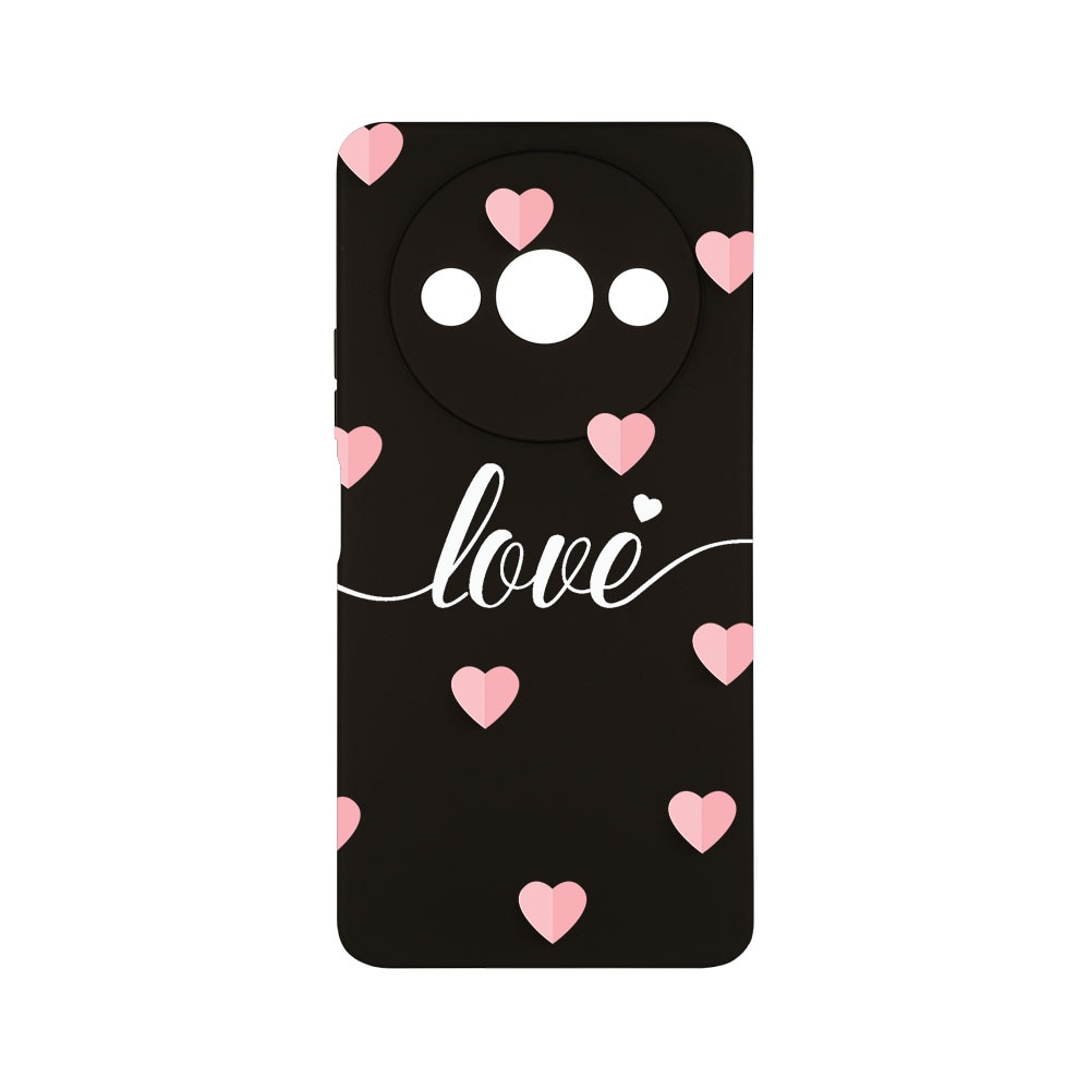 Husa BestCase® Slim SIlicon 0.8MM, Compatibila Cu Xiaomi Redmi A3, Love Flying Hearts, Protectie Camera, Rezistenta la uzura, c-B 85