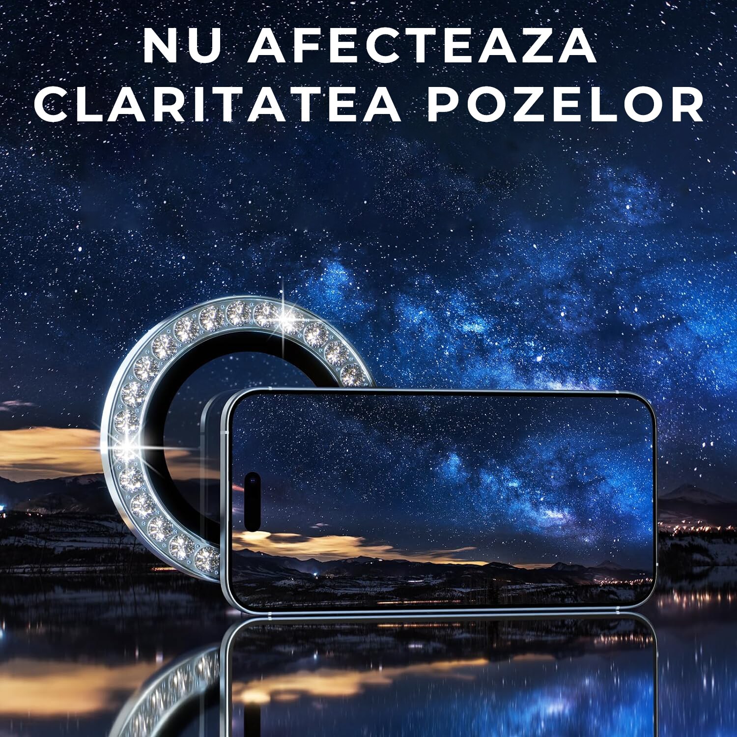 Folie Camera Daden din sticla pentru iPhone 14/14 Plus, Full Cover, Diamond, Protectie Profesionala, Ultra Rezistenta, Calitate Premium, Mov