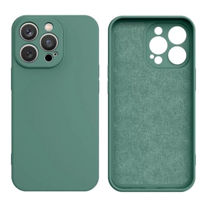 Husa TPU catifea verde inchis compatibila cu Xiaomi Redmi Note 11 Pro