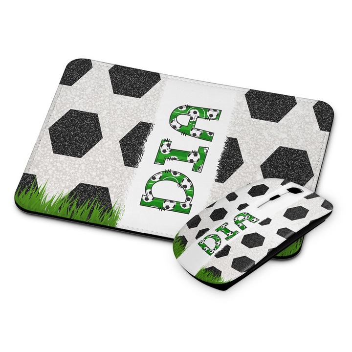 Focis fehér vezetéknélküli egér és egérpad Dia