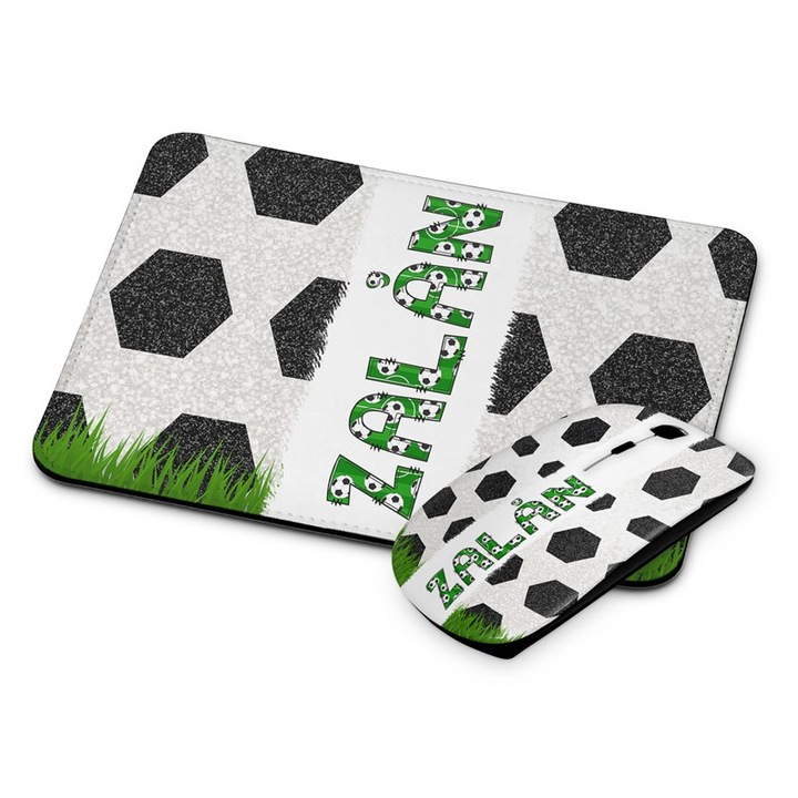 Focis fehér vezetéknélküli egér és egérpad Zalán