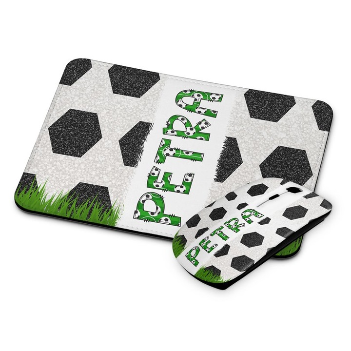 Focis fehér vezetéknélküli egér és egérpad Petra