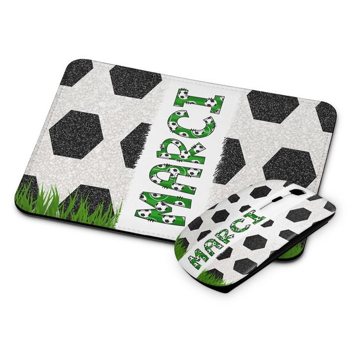 Focis fehér vezetéknélküli egér és egérpad Marci