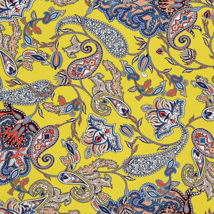 Textil anyag, Hagyományos indiai minta, Poliészter 100%, 210g/pm, Méret: 100cm x 155cm