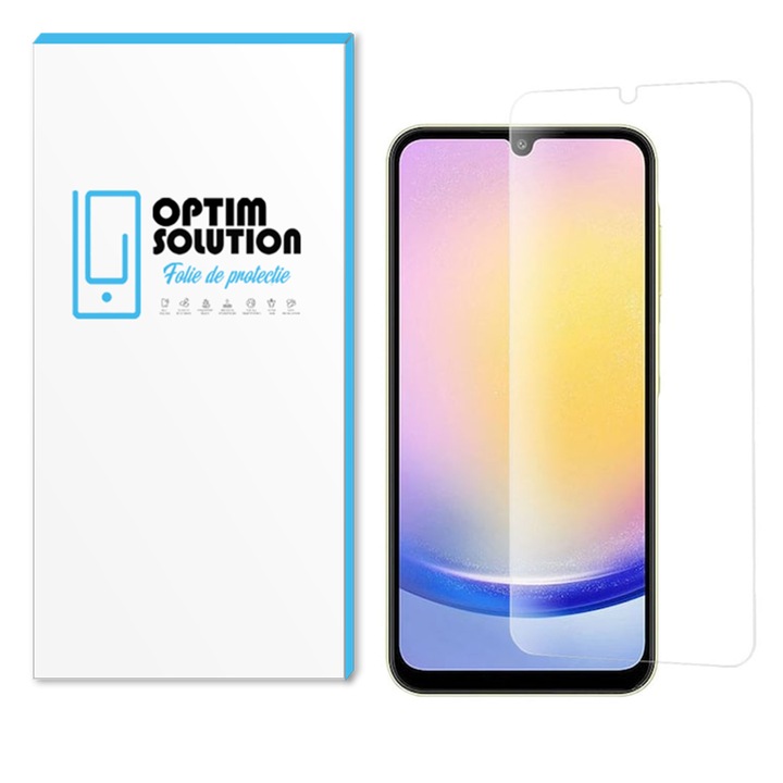 Nemes 2.5D edzett üvegfólia Samsung Galaxy A05s-hez, OPTIM MEGOLDÁS, 9 órás ellenállás, kristálytiszta, fejlett érintésérzékenység, robbanásbiztos, buborékmentes, UHD tisztaság, optimális védelmi technológia, világos látás, ujjlenyomat-mentes, átlátszó