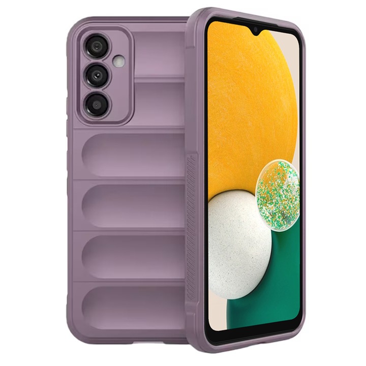 Samsung Galaxy A13 5G/A04S DaDen® Magic Shield tok, ütésálló, mikroszálas belső, TPU, lila