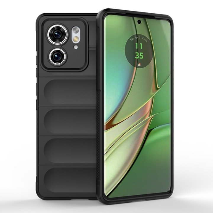 Motorola Edge 40/Edge 2023 burkolat, P284, poliuretán, fekete