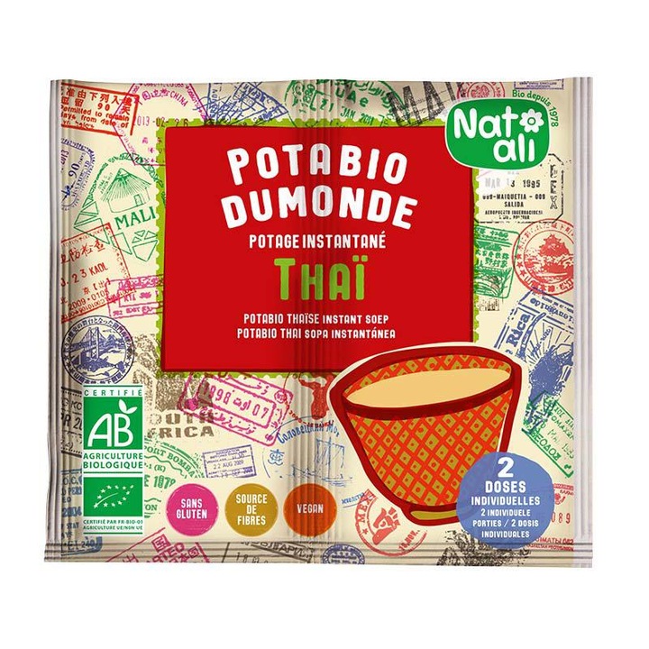 Supa Instant Stil Thai cu Legume Eco 2 x 8.5 grame Nat-Ali