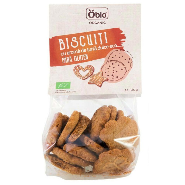 Biscuiti cu Aroma de Turta Dulce Fara Gluten Eco 100 grame Obio